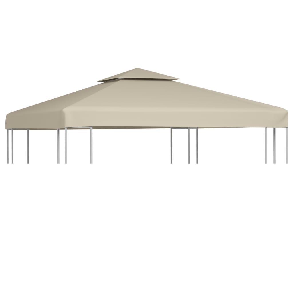 Pavillon-Ersatzdach 310 g/m² Beige 3x3 m