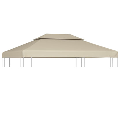 Pavillon-Dachplane Ersatzdach 310 g/m² Beige 3×4 m