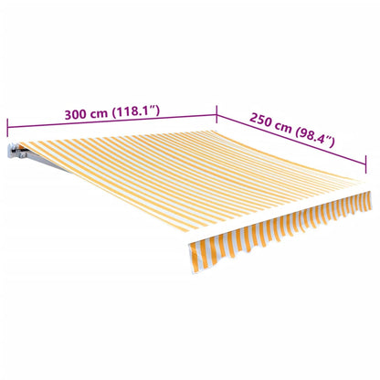 Markisenbespannung Canvas Sonnenblumengelb & Weiß 3x2,5 m