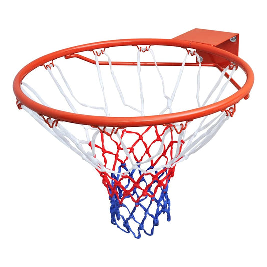 Canestro da basket con rete, arancione, 45 cm