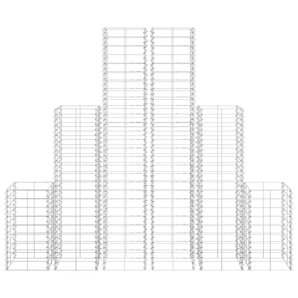 Gabionen-Set 6-tlg. Verzinkter Draht