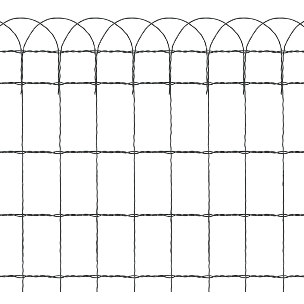 Beetzaun Pulverbeschichtetes Eisen 10×0,65 m