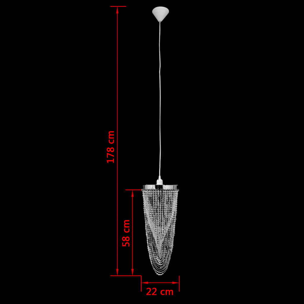 Kristall Anhänger Kronlampe 22 x 58 cm