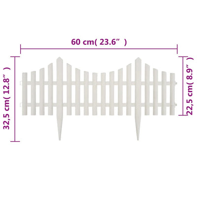 Rasenkanten 17 Stk. Weiß 10 m PP