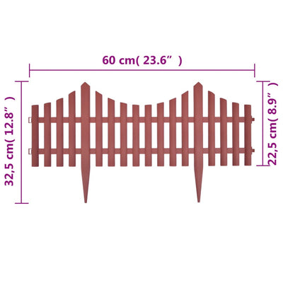 Rasenkanten 17 Stk. Braun 10 m PP