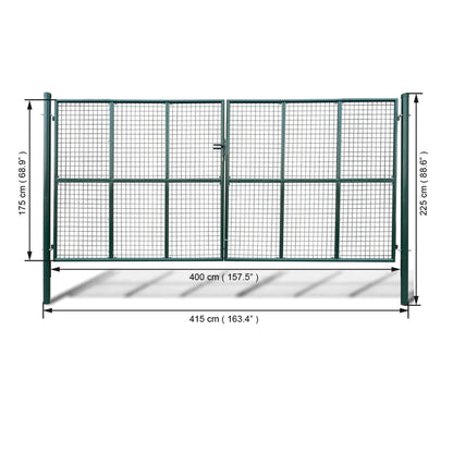 Gartentor Zauntor Gitterzaun Tor 415 x 225 cm / 400 x 175 cm