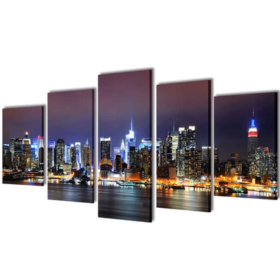 Bilder Dekoration Set New York in Farbe 100 x 50 cm