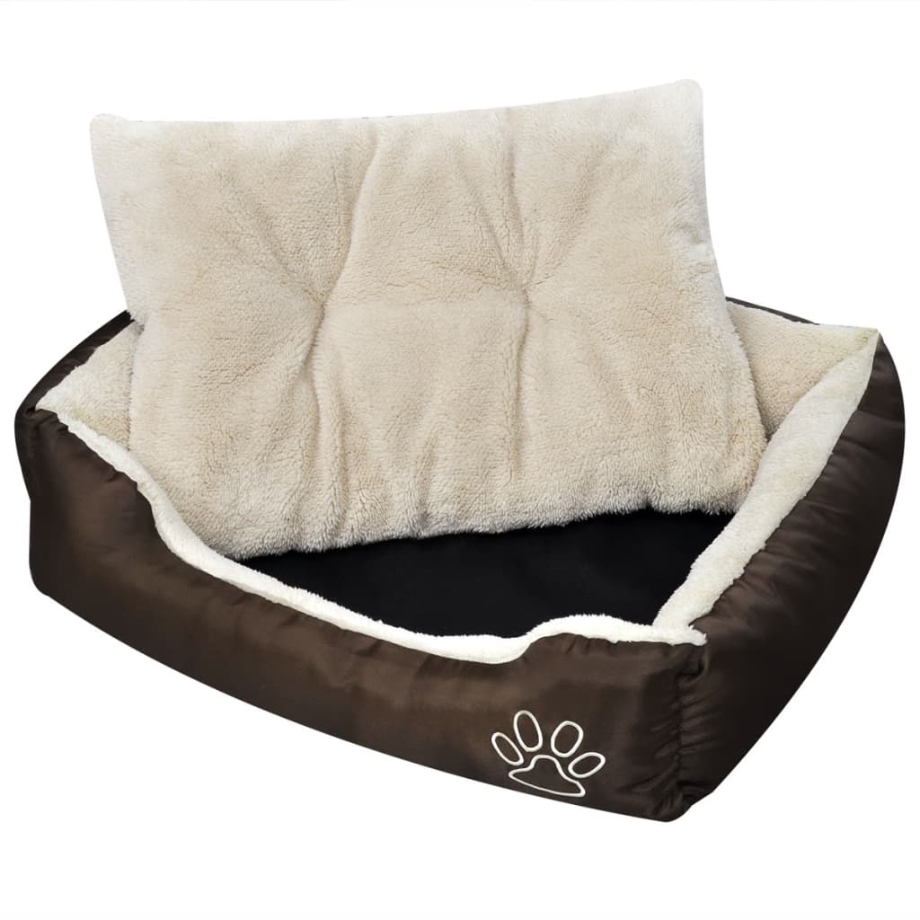 Warmes Hundebett mit Polsterkissen XL