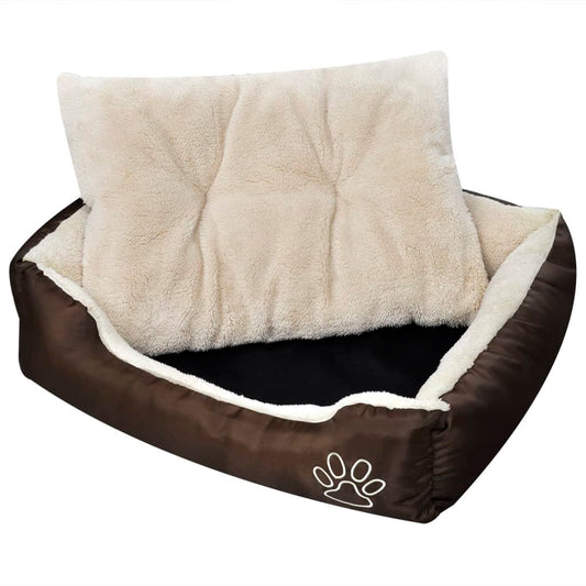 Warmes Hundebett mit Polsterkissen XL