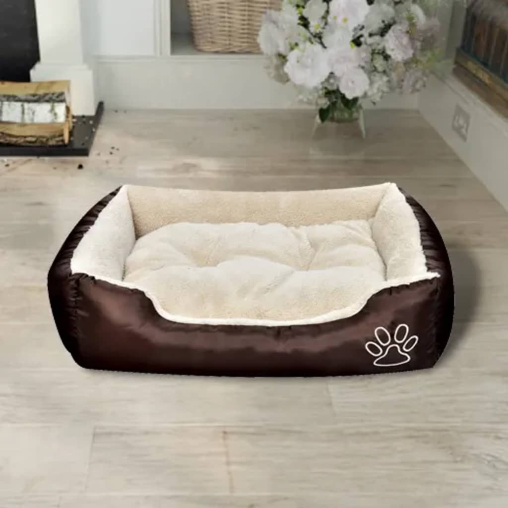 Warmes Hundebett mit Polsterkissen XL