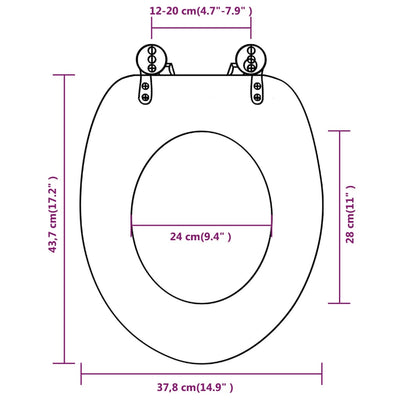 Toilettensitz WC-Sitz MDF Holz Design