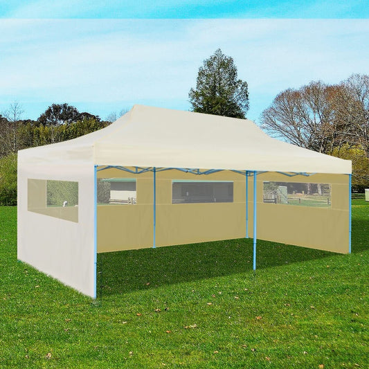 Pop-Up-Partyzelt Faltbar Creme 3×6 m