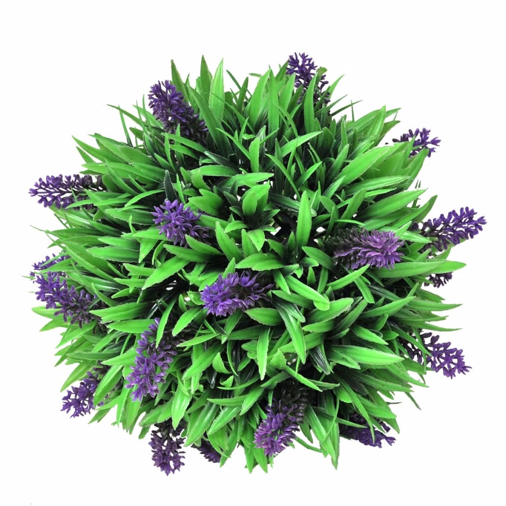 Palla di bosso con lavanda, 2 pezzi. Artificiale, 28 cm