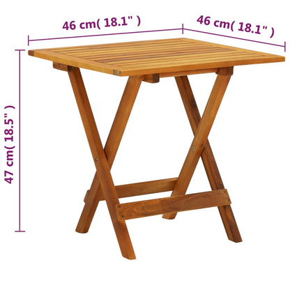 Bistrotisch 46x46x47 cm Massivholz Akazie