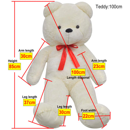 Weicher XXL-Plüsch-Teddybär Weiß 85 cm
