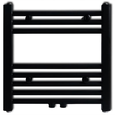 Handtuchheizkörper Warmwasser Gerade Schwarz 480x480 mm