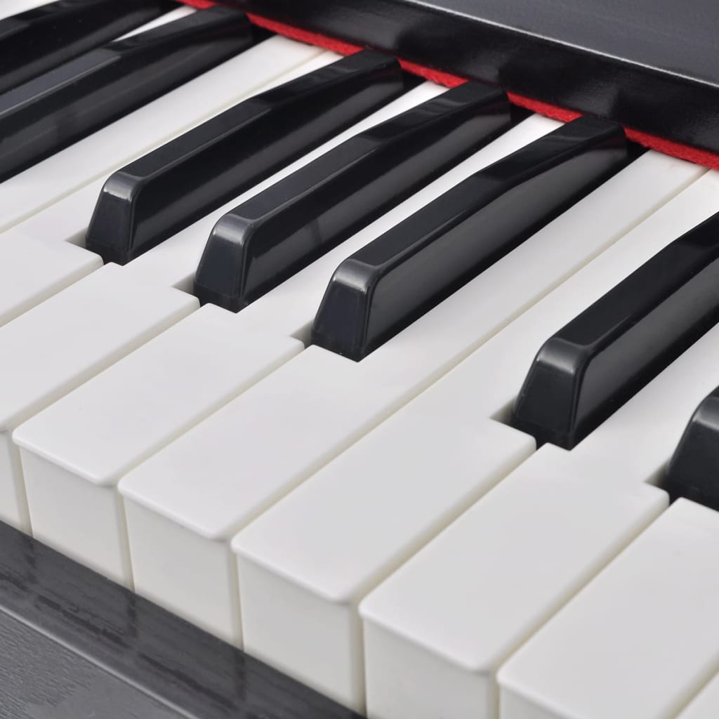 Digitalpiano mit 88 Tasten und Pedalen Schwarz Melaminplatte