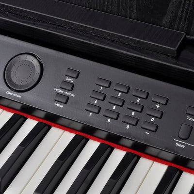 Digitalpiano mit 88 Tasten und Pedalen Schwarz Melaminplatte