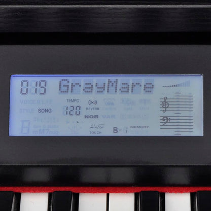 Digitalpiano mit 88 Tasten und Pedalen Schwarz Melaminplatte