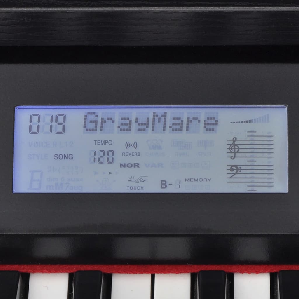 Digitalpiano mit 88 Tasten und Pedalen Schwarz Melaminplatte