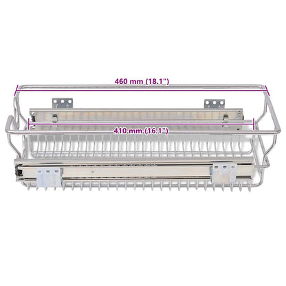 Cestello estraibile per cassetto incorporato 2 pz. Argento 300 mm