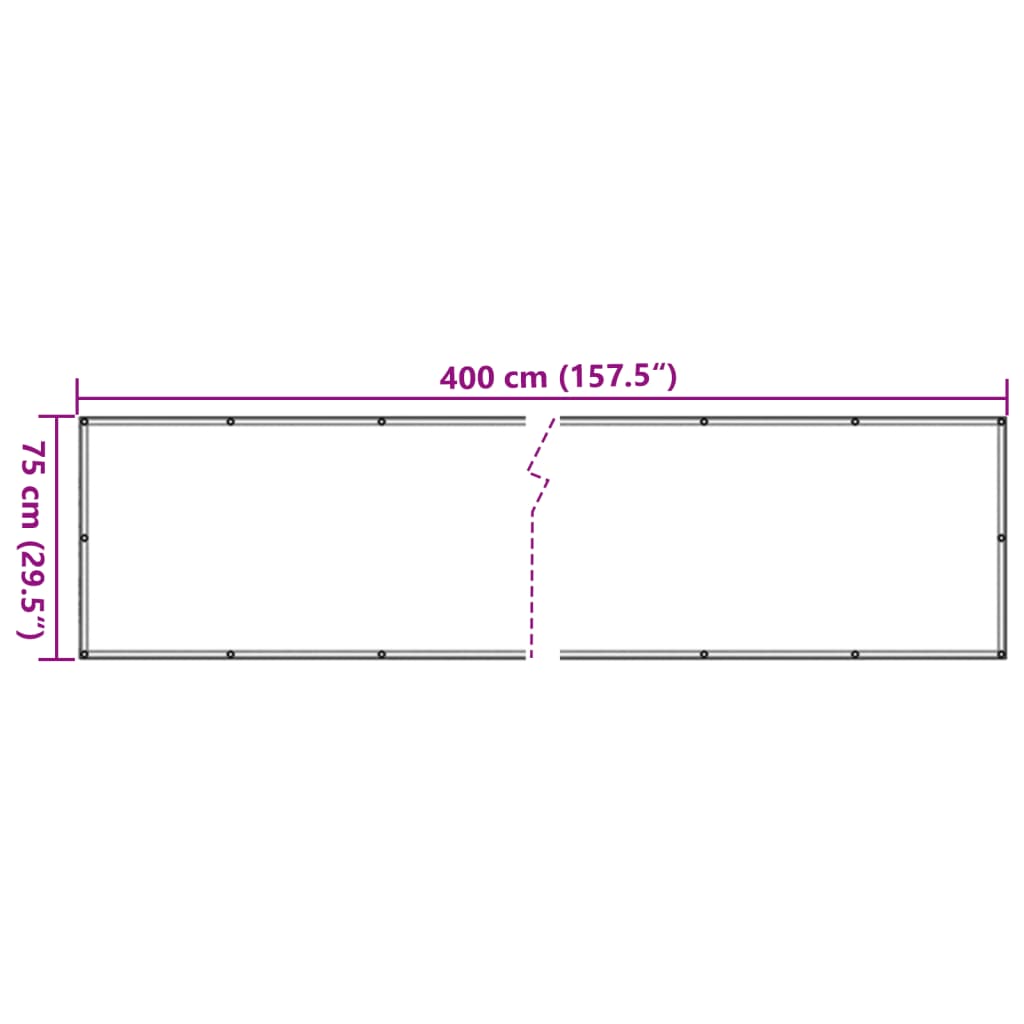 Balkonsichtschutz Oxfordgewebe 75x400 cm Beige