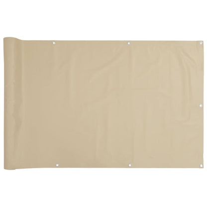 Balkonsichtschutz Oxfordgewebe 90x400 cm Beige