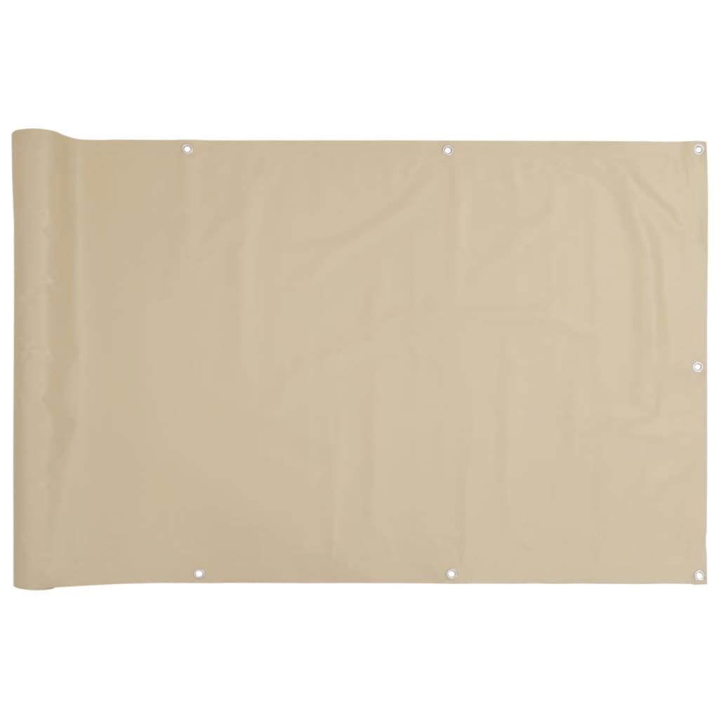 Balkonsichtschutz Oxfordgewebe 90x600 cm Beige