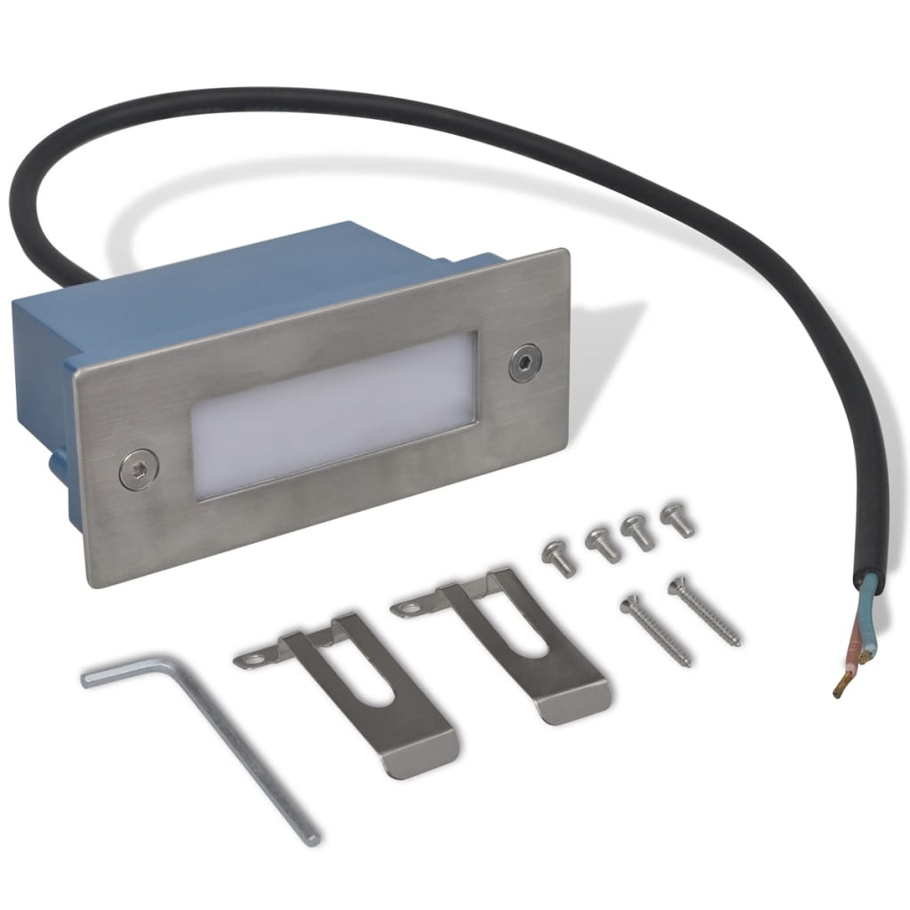 LED-Wandeinbauleuchten für Treppen 6 Stk. 44x111x56 mm