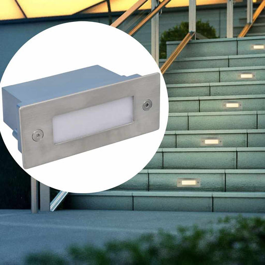 LED-Wandeinbauleuchten für Treppen 12 Stk. 44x111x56 mm