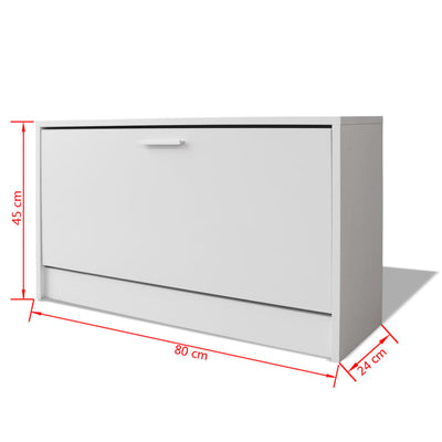 Schuhbank Weiß 80x24x45 cm