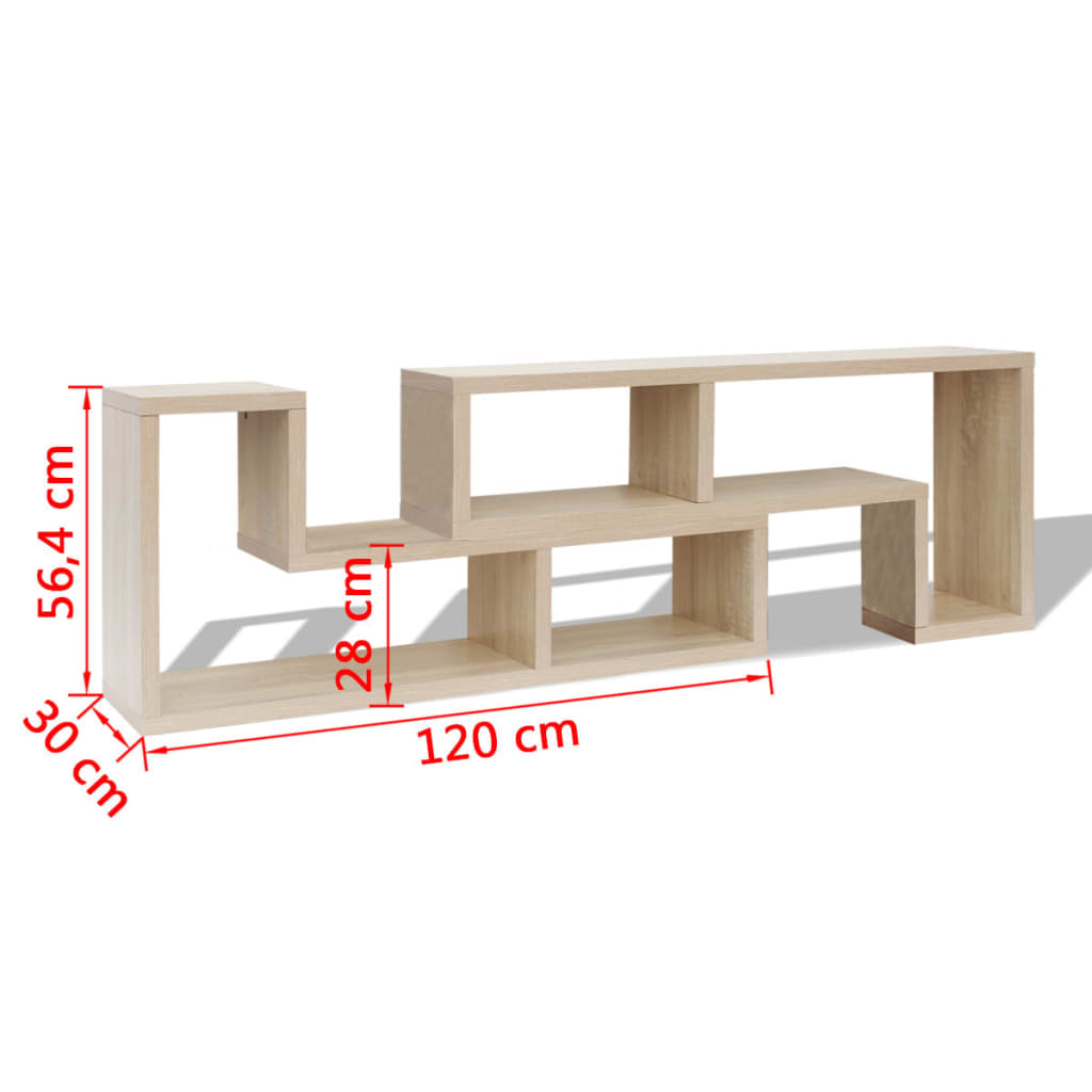 Fernsehschrank doppelt L-förmig Eiche