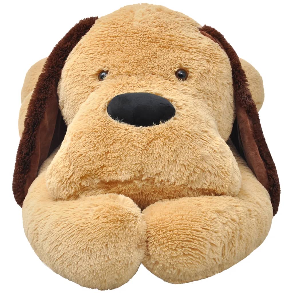 Hund Kuscheltier Plüsch Braun 80 cm