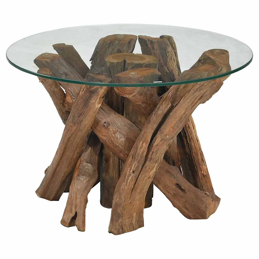 Couchtisch Massivholz Teak Treibholz 60 cm