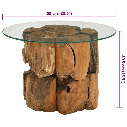 Couchtisch Massivholz Teak Treibholz 60 cm