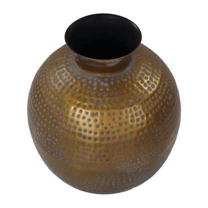 HSM Collection Vase Padua Groß 40x45 cm Gold und Grau