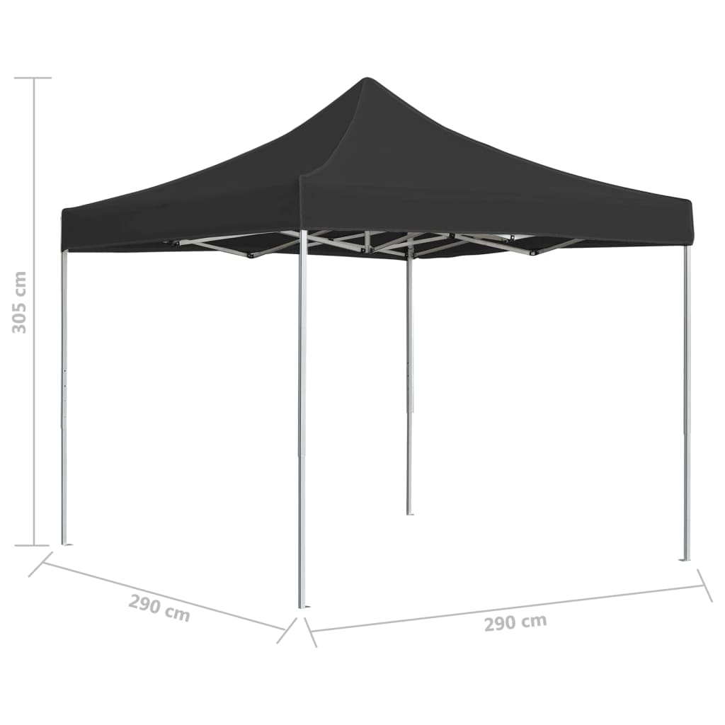 Profi-Partyzelt Faltbar Aluminium 3x3 m Anthrazit