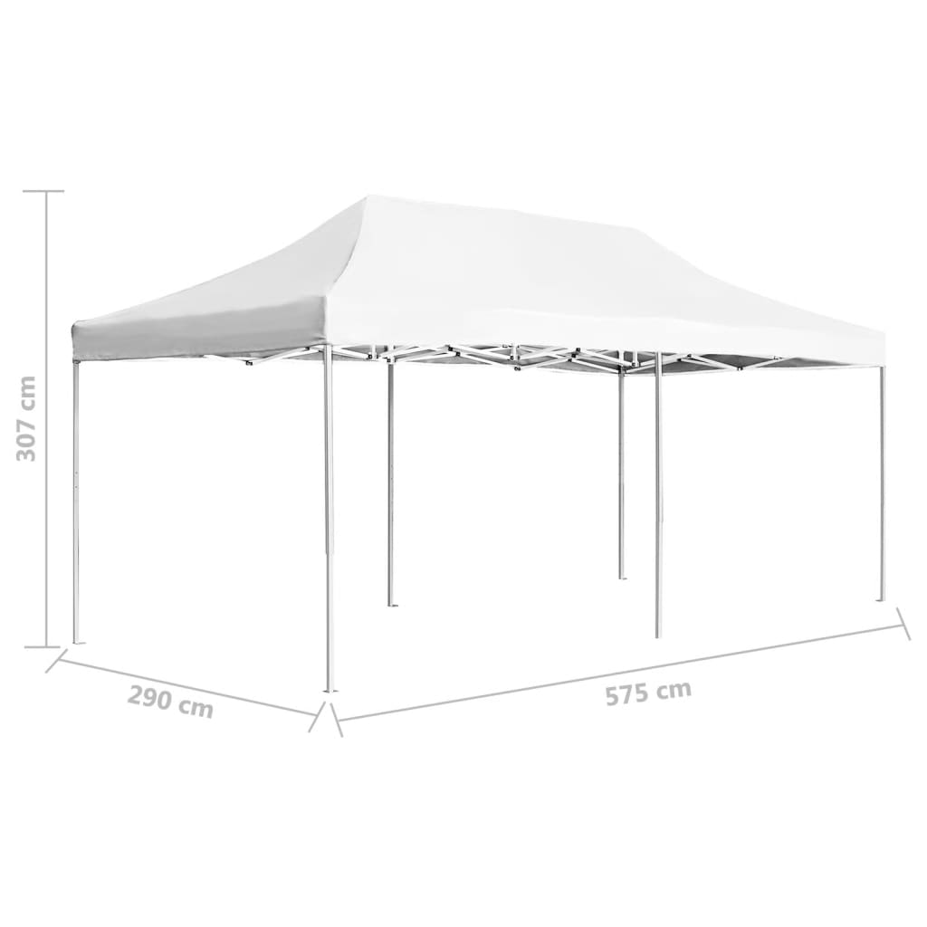 Profi-Partyzelt Faltbar Aluminium 6x3 m Weiß