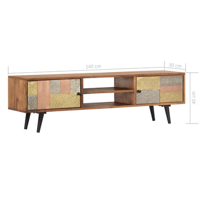 TV-Schrank 140×30×40 cm Massivholz Akazie