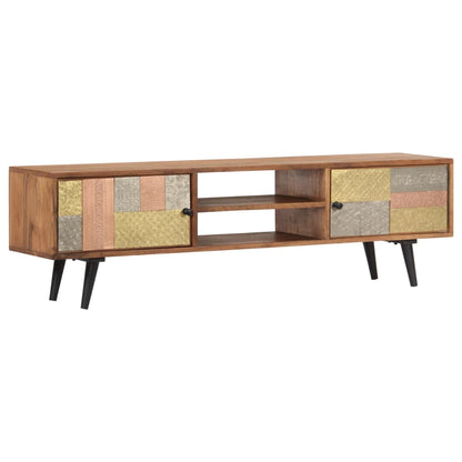 TV-Schrank 140×30×40 cm Massivholz Akazie