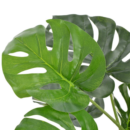 Pianta artificiale Monstera con vaso, verde, 100 cm