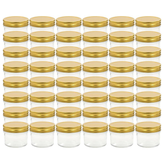Marmeladengläser mit goldenem Deckel 48 Stk. 110 ml