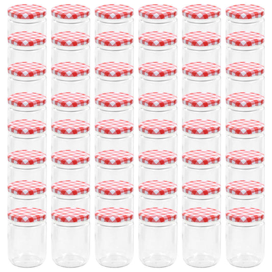 Marmeladengläser mit Weißem/Rotem Deckel 48 Stk. 230 ml