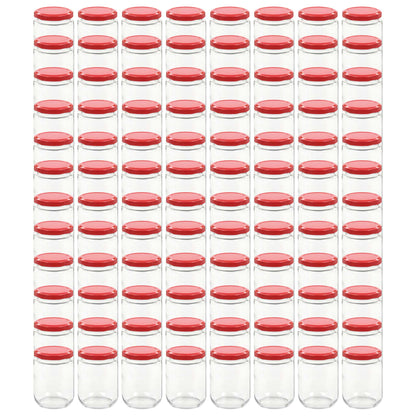 Marmeladengläser mit Rotem Deckel 96 Stk. 230 ml
