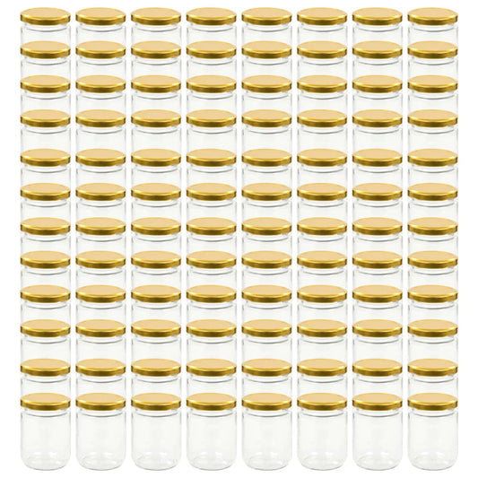 Marmeladengläser mit Goldenem Deckel 96 Stk. 230 ml