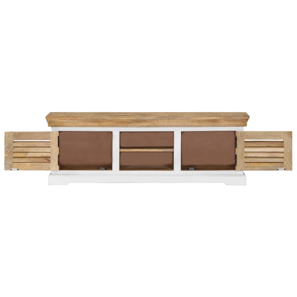 TV-Schrank 118x30x40 cm Massivholz Mango