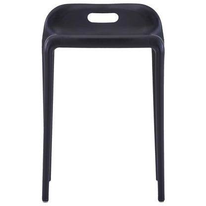 Stapelbare Hocker 4 Stk. Schwarz Kunststoff