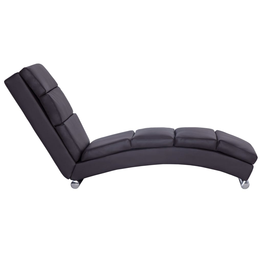 Chaiselongue Braun Kunstleder