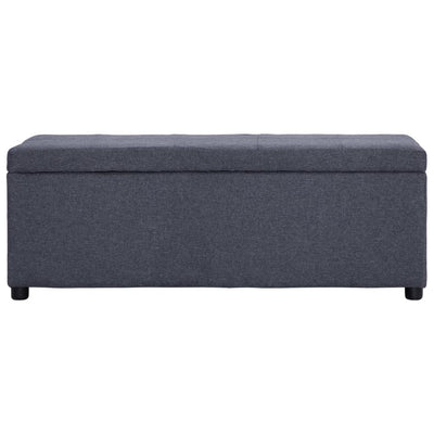 Bank mit Staufach 116 cm Dunkelgrau Polyester