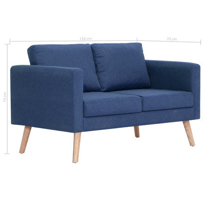 2-Sitzer-Sofa Stoff Blau